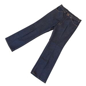 Vintage 70s Levi’s For Men Orange Tab Dark Blue Flare Bootcut Jeans Size 34x30